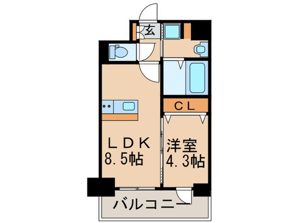 フロッソダリア博多駅前の物件間取画像